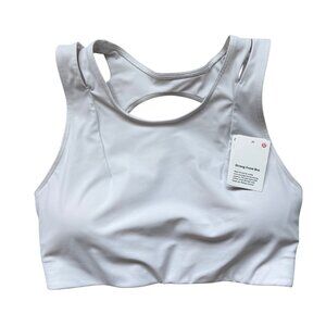 Lululemon Size 6 Strong Front Bra White Medium Support B/C Cups
